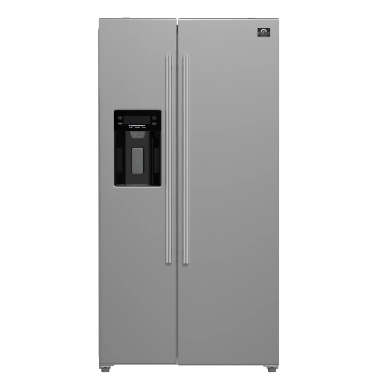 Salerno 36-inch Side-by-Side 20 cu. ft. Refrigerator - Stainless Steel:- Stainless Steel