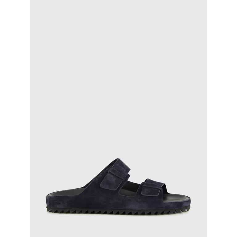 Agora Flat Strap Sandals in Suede Leather (OCUAGOR010LIGC1F460)