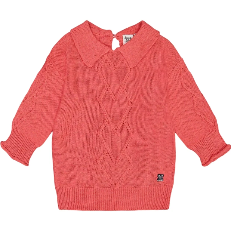 3/4 Knit Sweater with Collar - Big Girl