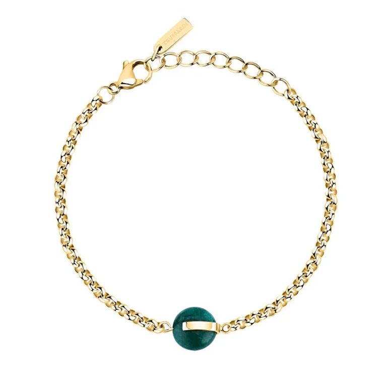 Women's Bracelet Gold-Plated with Agate T-Round Tjayf08