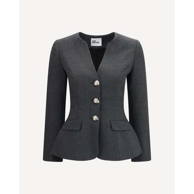 Wool peplum Blazer Female 8