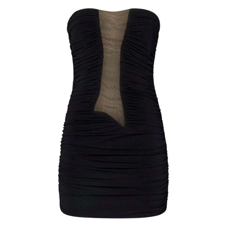 Mini Dress Black Viscose