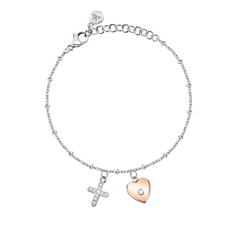 Charming Two-Tone Bracelet with Charms Passioni Saun14