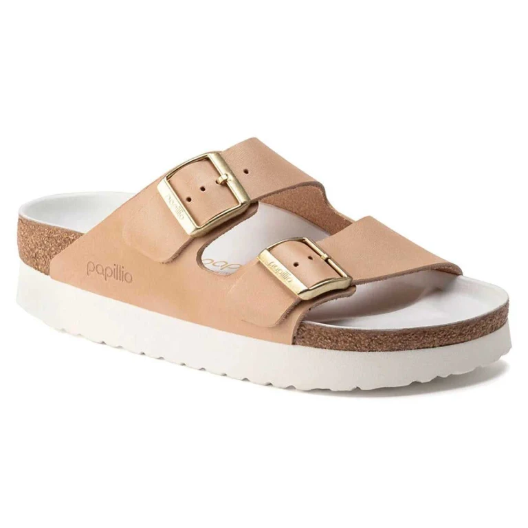 Women's Arizona Platform Leather Nude Sandals