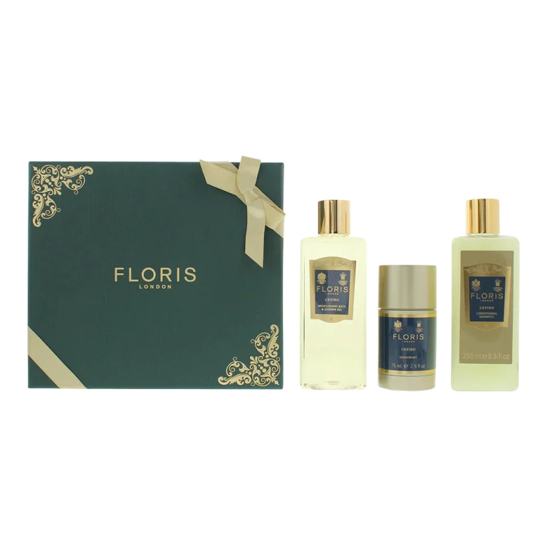 Set Floris Of London: Cefiro Hair Shampoo For Conditioner 250 ml + Cefiro Moisturising Shower Gel For All Skin Types 250 ml + Cefiro Unisex Antiperspi
