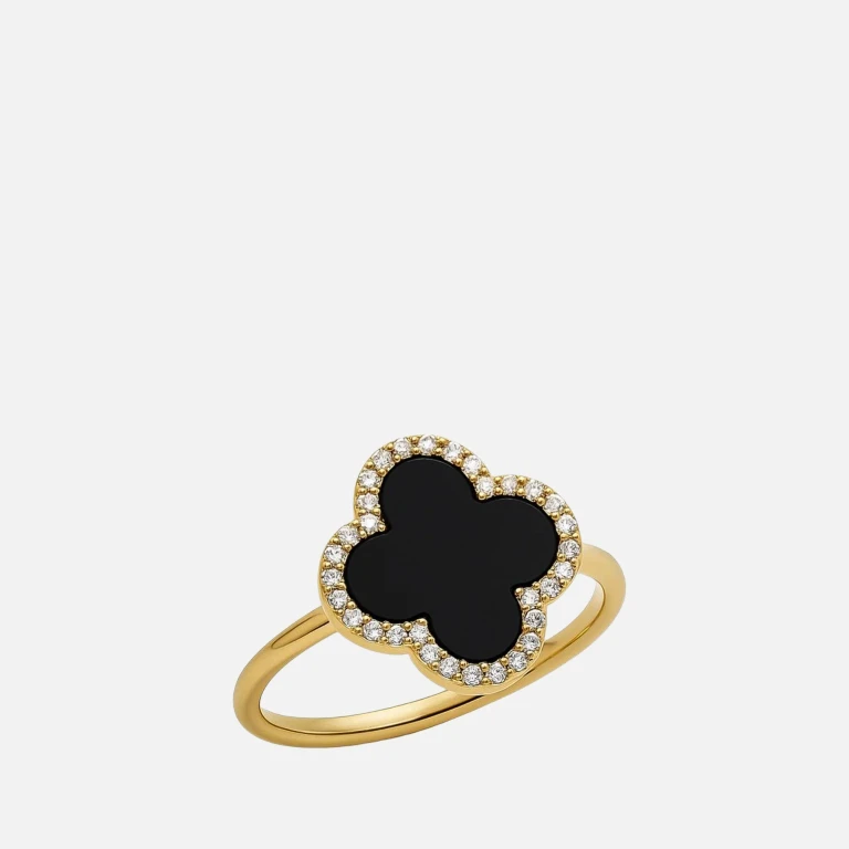 by Mia K. - Noir Clover Ring