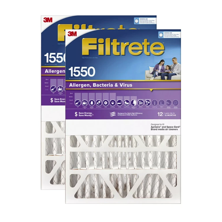 Filtrete Allergen Reduction Filter for 4" Housings, 20" x 25" x 4", 2 Pack:- 20' x 25' x 4'