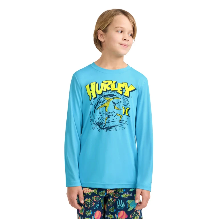 Boys Kids Uv Tee Blue L 10/12:- Blue, L 10/12