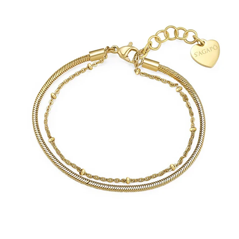 Double Gold-Plated Chunky Bracelet Shk24