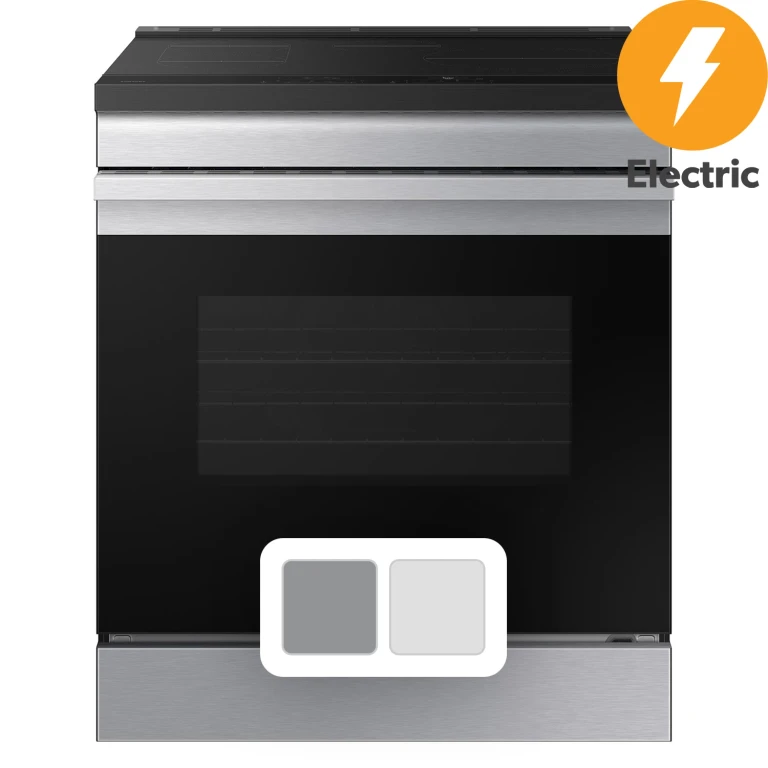 Bespoke Smart Slide-In Induction Range 6.3 cu. ft. in Stainless Steel with Anti-Scratch Glass Cooktop & Air