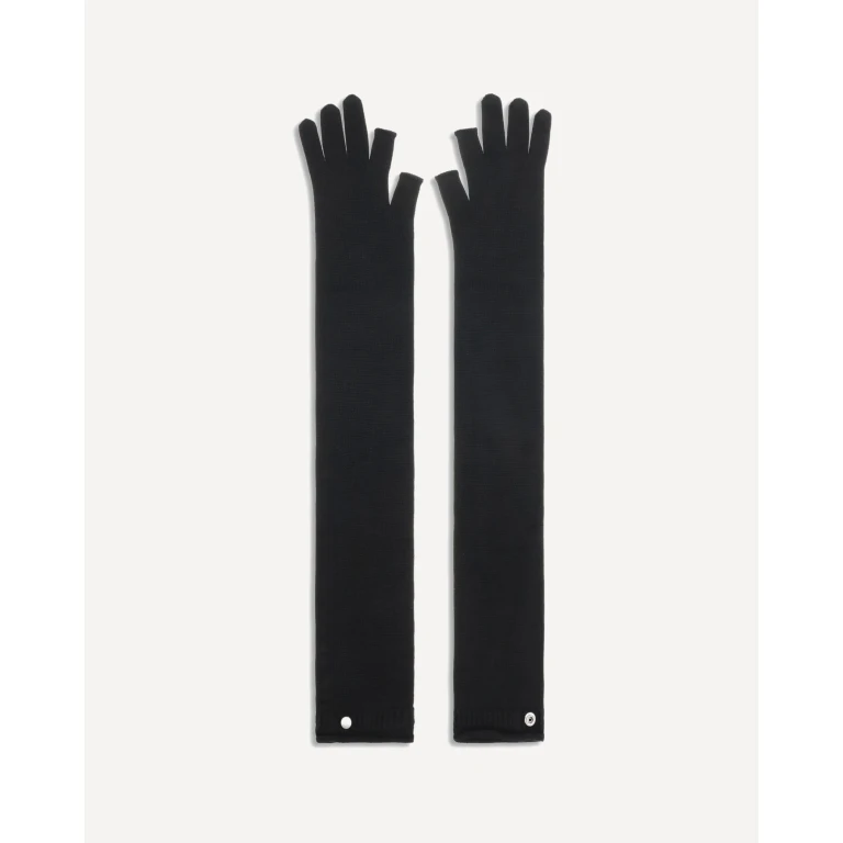 Long fingerless wool Gloves Female UNI