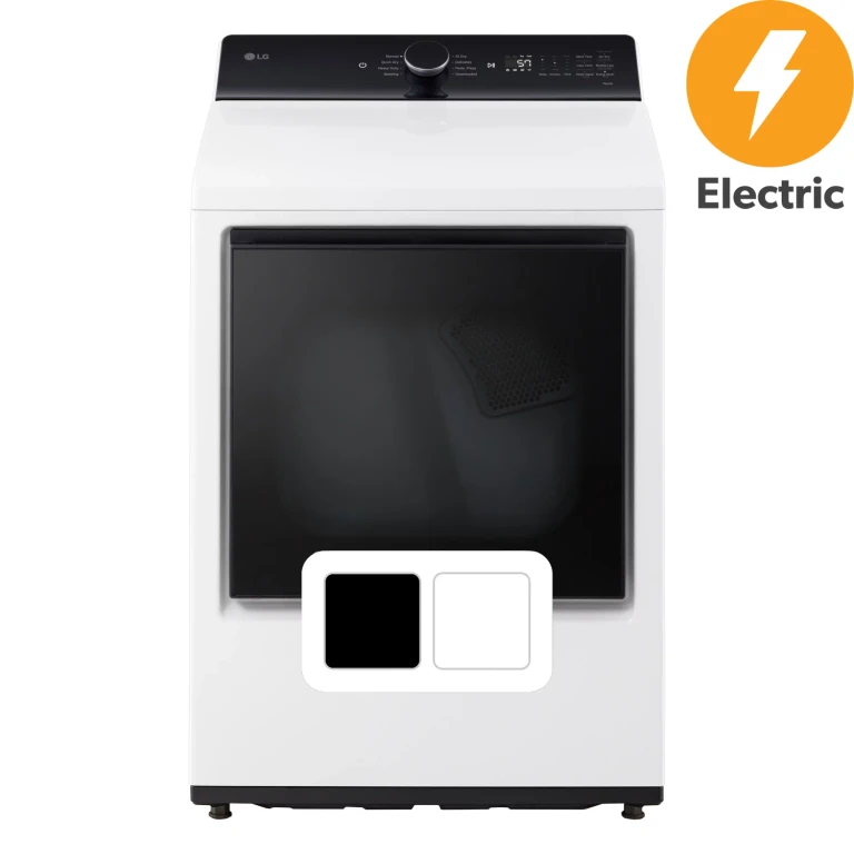 7.3 cu. ft. Electric Dryer, Wi-fi, Easy Load, AI Sensor Dry (White):- Alpine White