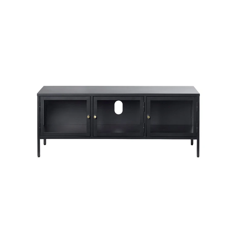 Carmel Black and Glass TV Stand