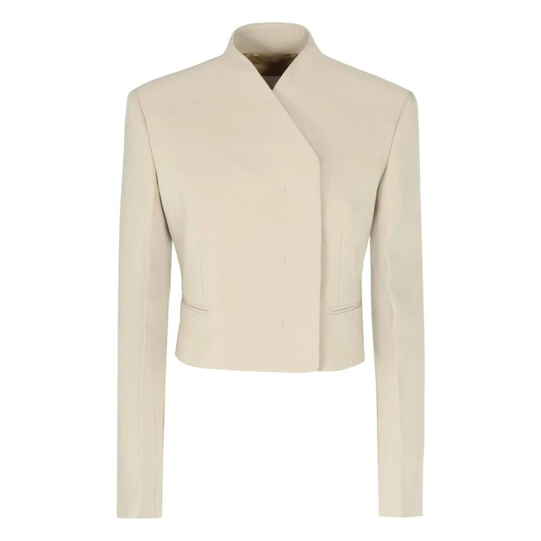 Virgin Wool Cropped Blazer