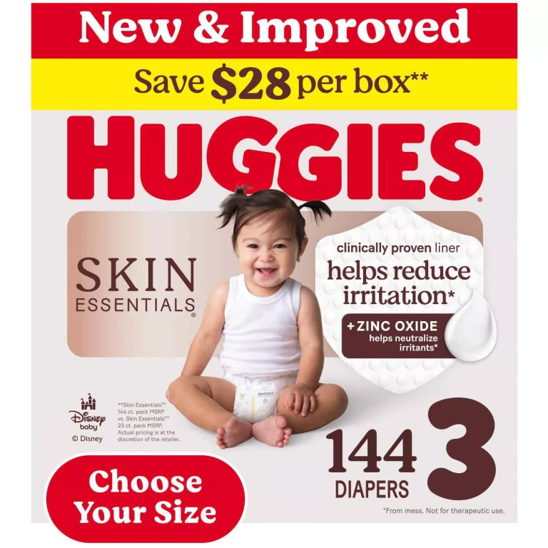 , Skin Essentials Baby Diapers, Size: 3, 16-28 lbs., 144 ct.:- Size 3, 16-28 lbs., 144 ct.