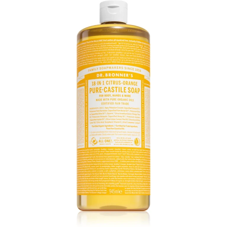 Dr. Bronner’s lemon and orange universal liquid soap 945 ml