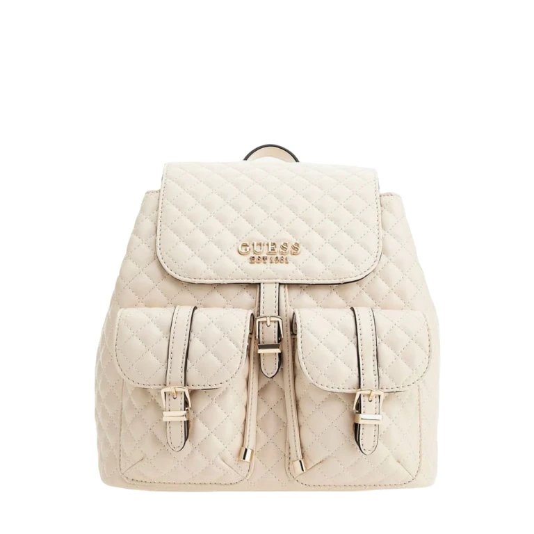 , Adam Flap, polyurethane and fabric backpack, stone, for women