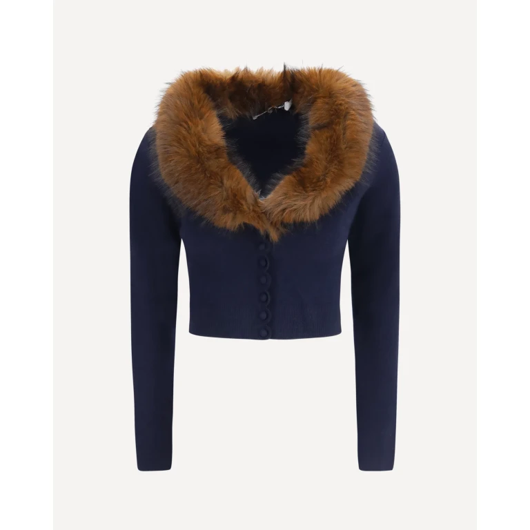 Knit and faux fur Cardigan Female L