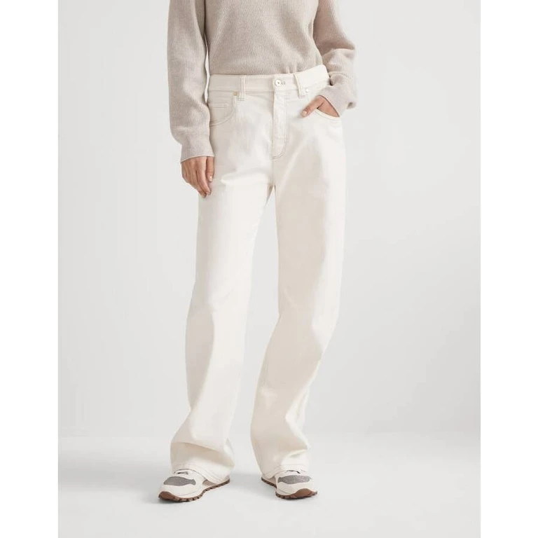 Wooff White Relaxed Cotton Trousers