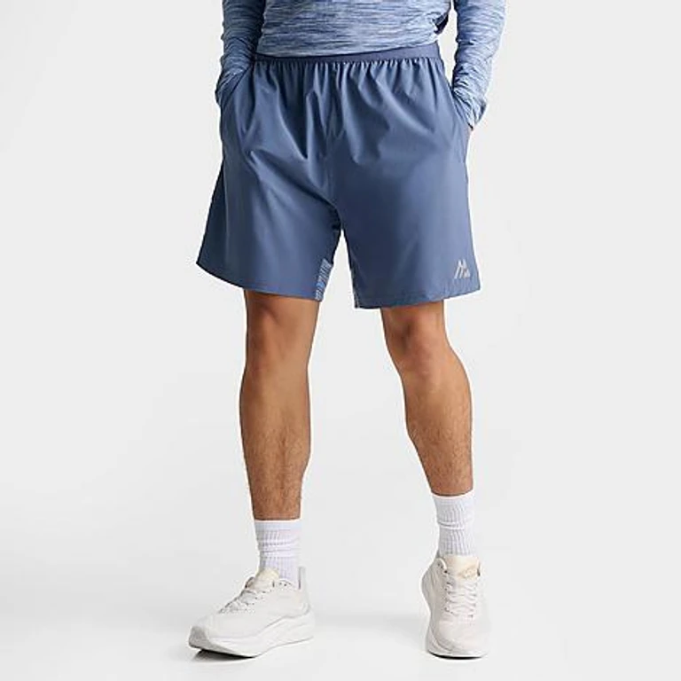 Men's Trail Panel 7" Woven Shorts in Greyed Indigo Size: Small