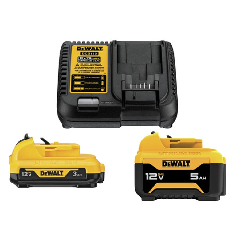 DCB135C 2-Piece 12V 3 Ah/5 Ah Lithium-Ion Batteries and Charger Starter Kit