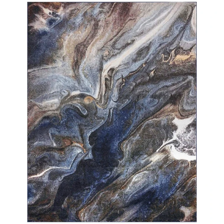Orlando 9 x 12 Navy Blue Area Rug