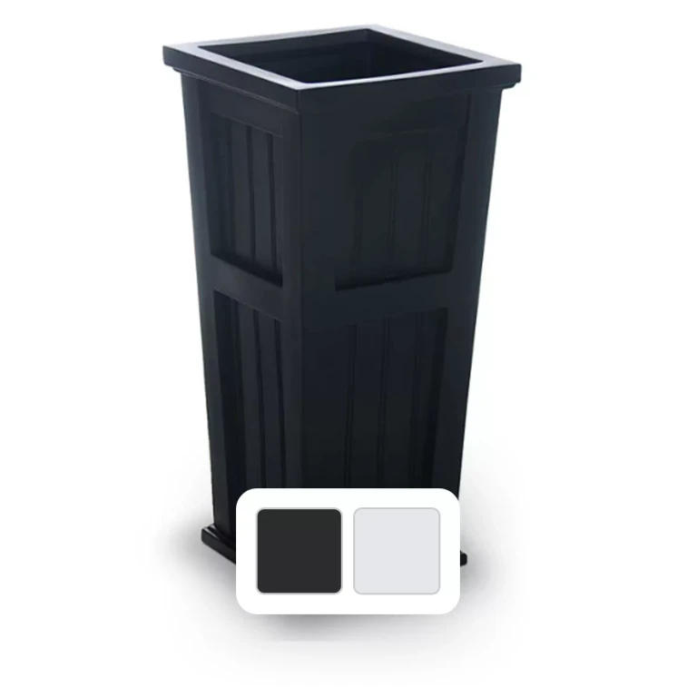 Colebrook 32' Tall Planter:- Black