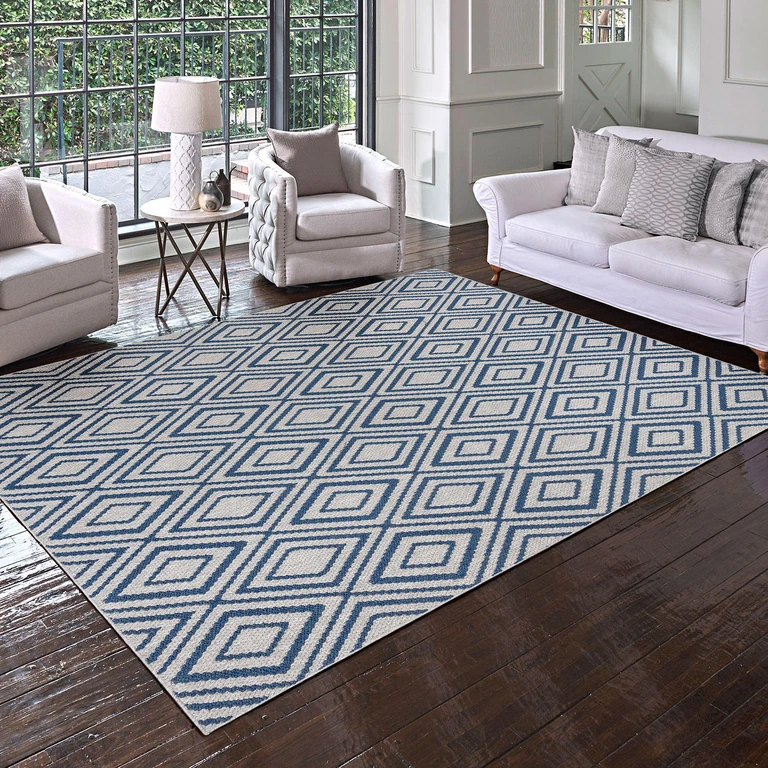 Malini Area Rug:- Emma Navy, 8'9'x13'1'