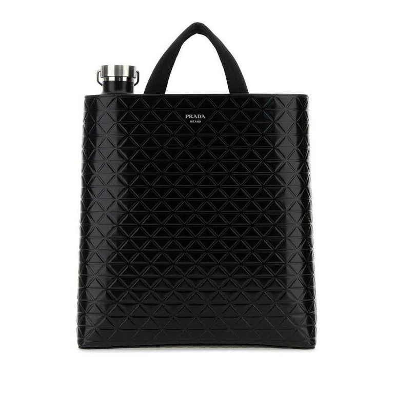 Black Leather Shopping Bag Nero Vitello Borse A Mano