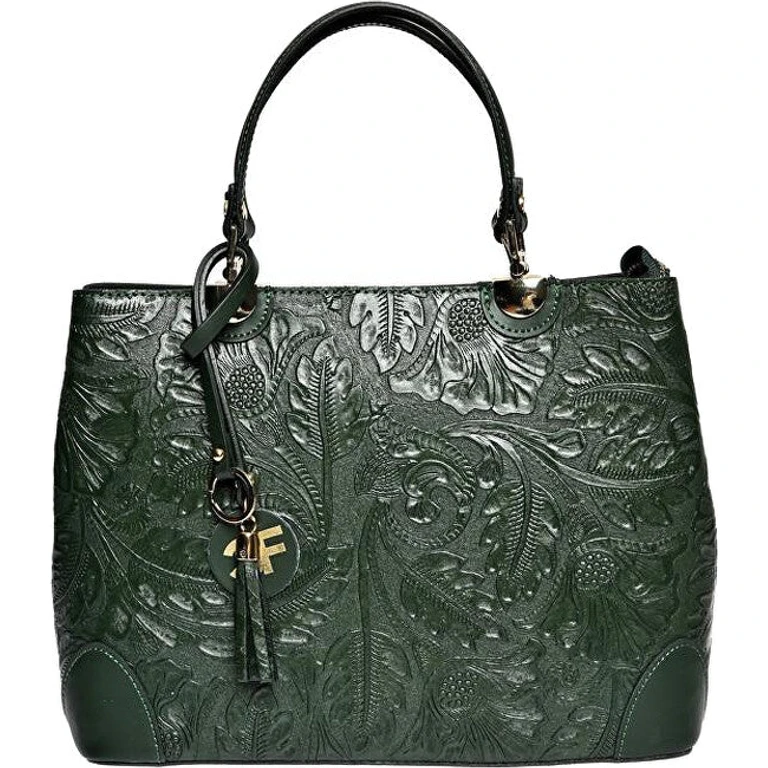 Leather Handbag verde For Women