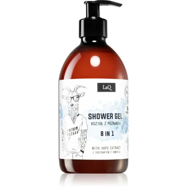 Goat From Poznaň 8 in 1 refreshing shower gel with hop cob extract 500 ml