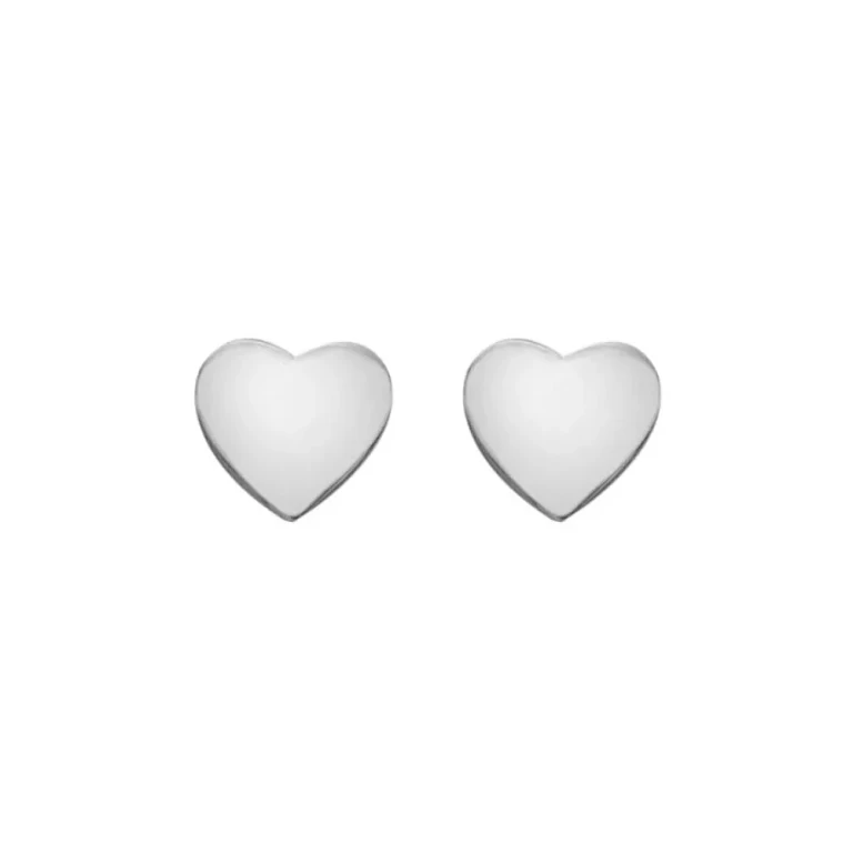 Heart-Shaped Earrings In Silver Silver Whisper Swe001