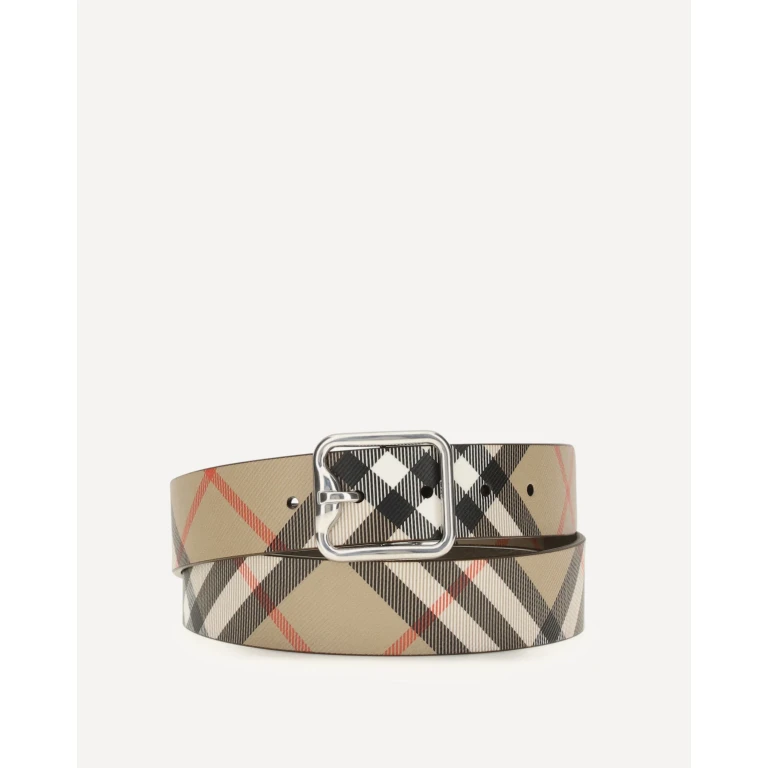 Reversible B Buckle Check Belt Male 100