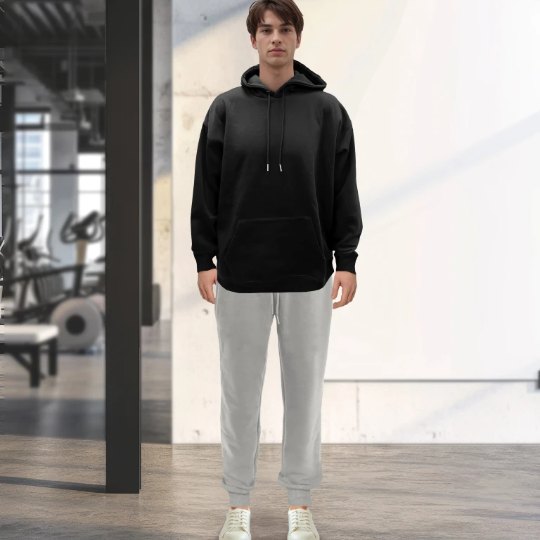 Cotton Active Men Tracksuit 2 Piece Set Athletic Jogging Sweatsuits