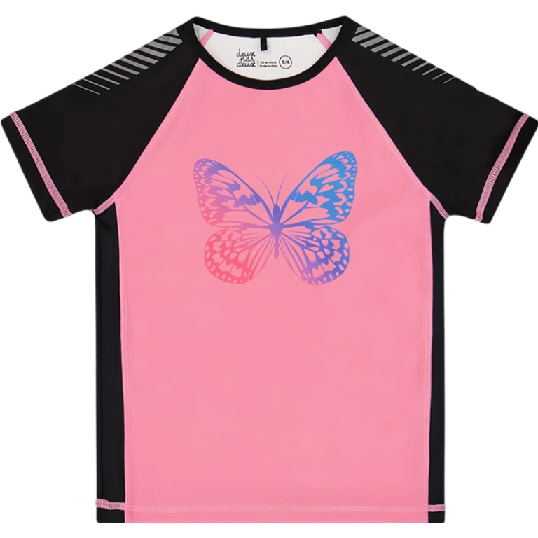 Printed Short Sleeve Athletic Top - Little Girl