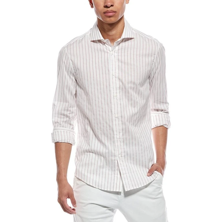Purple Striped Long Sleeve Shirt