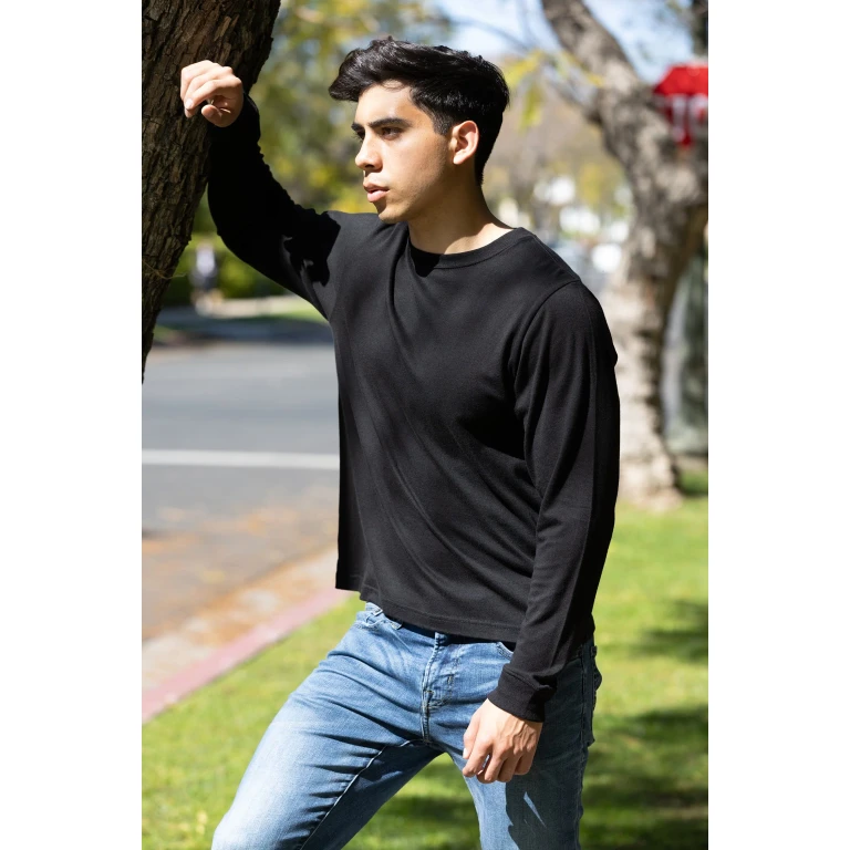 Men's Bamboo Viscose/Organic Cotton Long Sleeve T-Shirt