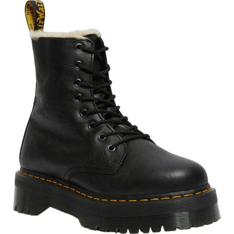 Jadon Faux Fur Lined Leather Platform Boots - Unisex
