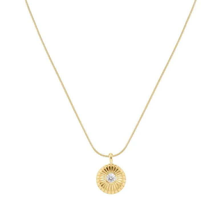 Pendant Necklace with Sparkling Gold-Plated Charm Jnbcg-J1206
