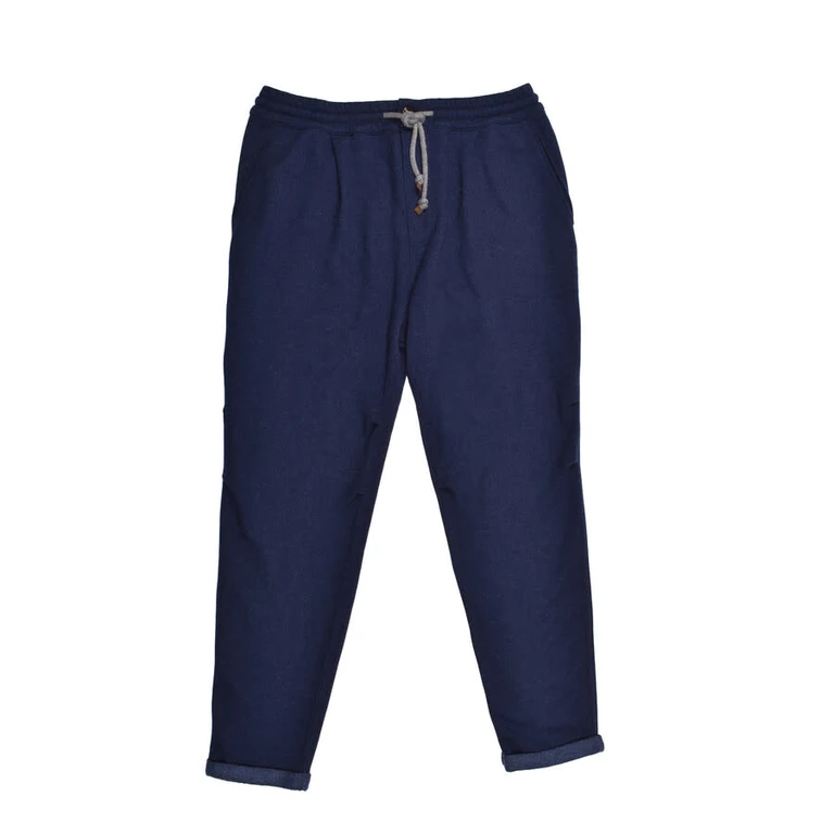 Cobalt Cashmere Relaxed Trousers