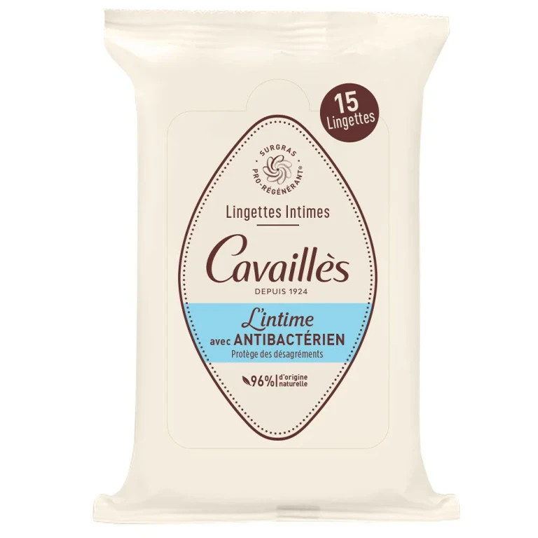 Cavaillès L'Intime Antibacterial - 15 Intimate Wipes