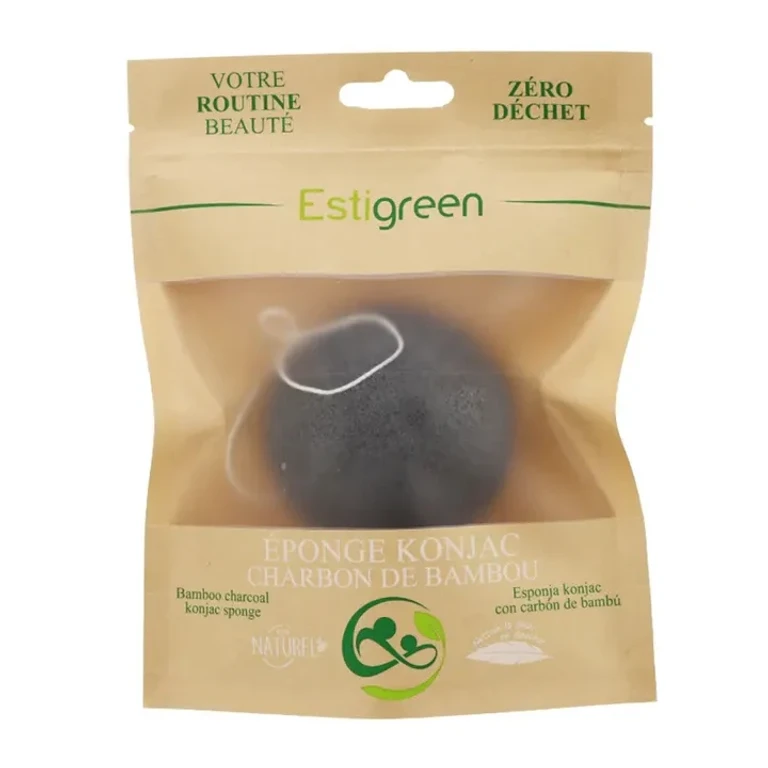 Estigreen Bamboo Charcoal Konjac Sponge