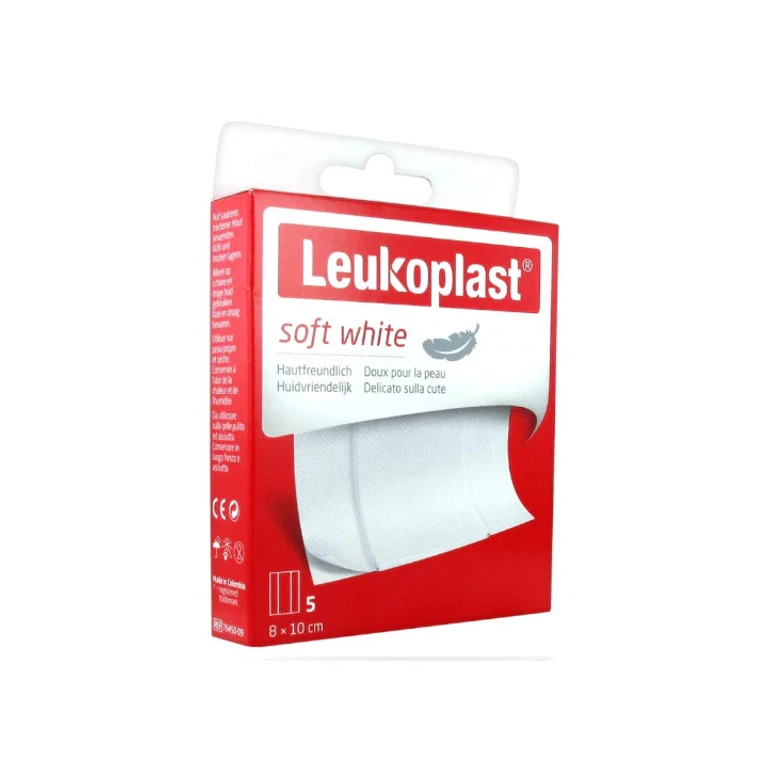 Leukoplast Soft White 8x10cm 5 plasters