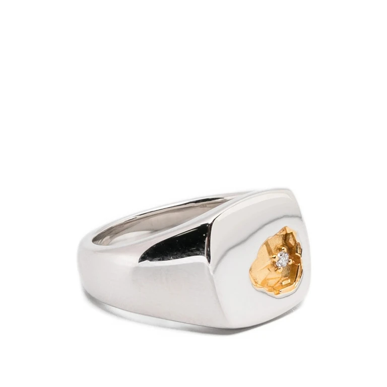 Small Mined Diamong Ring