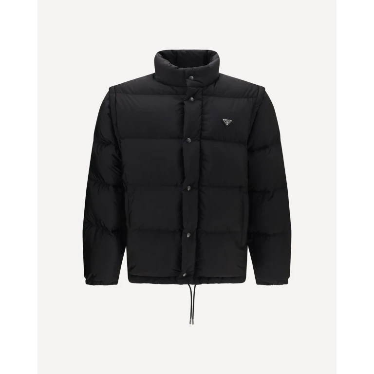 Puffer Jacket Re-Nylon with Triangle Logo Male S