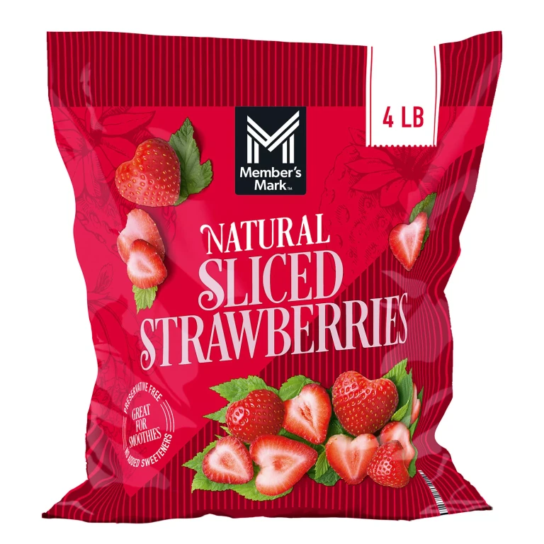 Natural Sliced Strawberries, Frozen, 4 lbs.