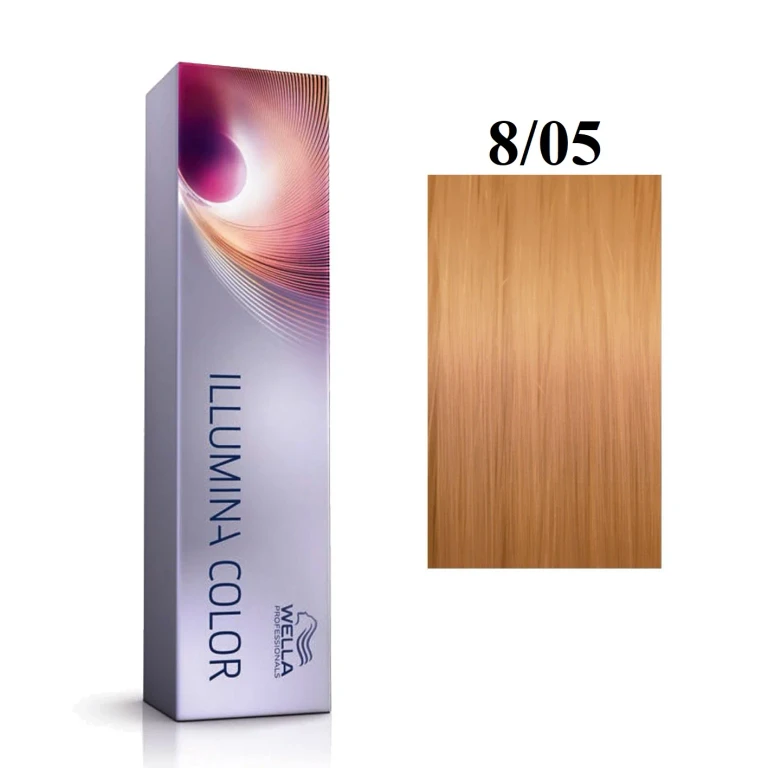 Professionals Illumina Color Permanent Hair Dye 8/05 Light Mahogany Blonde Natural 60 ml