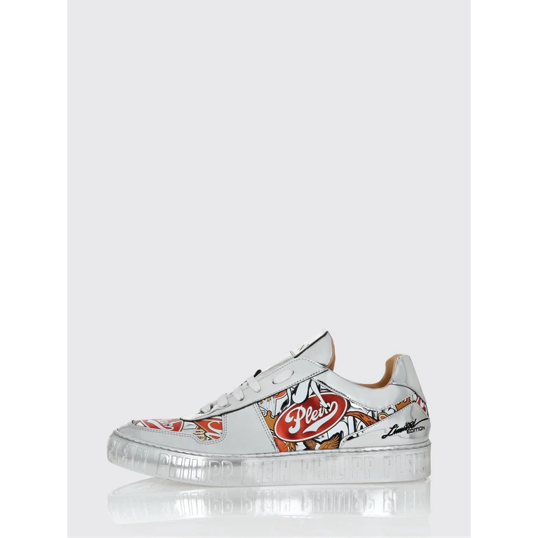 Laminated Patent Leather Sneakers with Graphic Print (AAESUSC0887PLE075N70)
