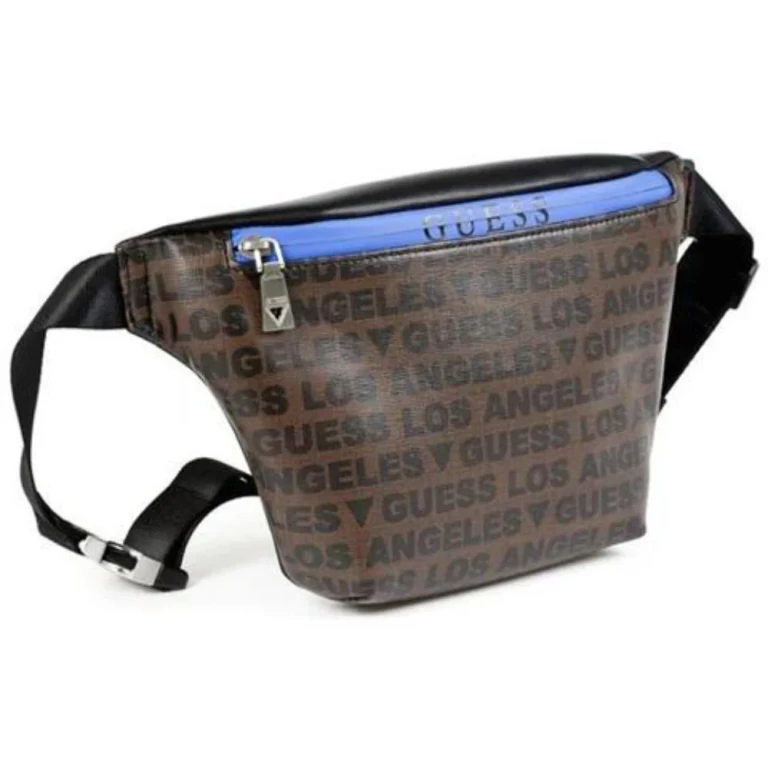 , Dan, Fabric Bum Belt Bag, Black/Brown, Men
