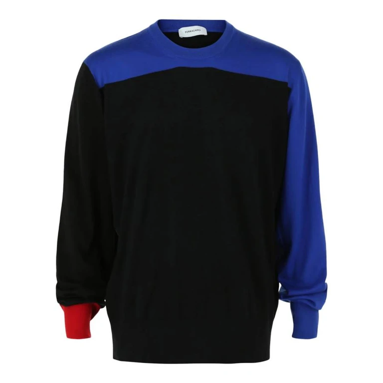 Colorblock Long Sleeve Cashmere Sweater